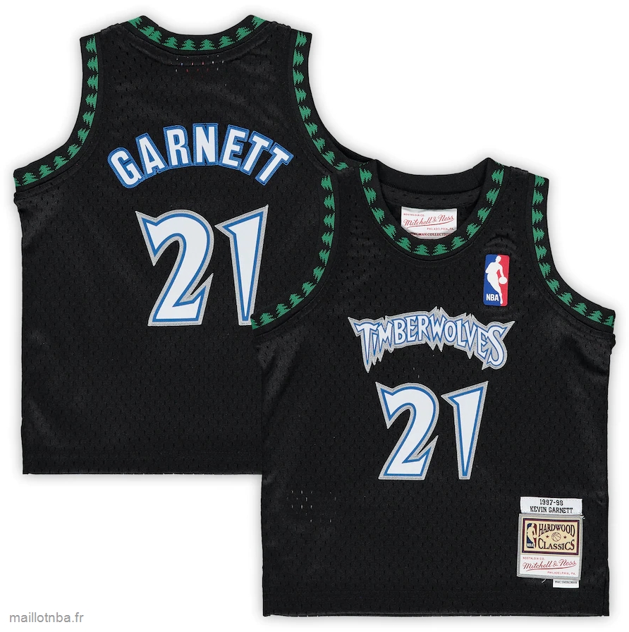 Maillot Infant Minnesota Timberwolves Kevin Garnett Mitchell & Ness Black Retired Player Jersey